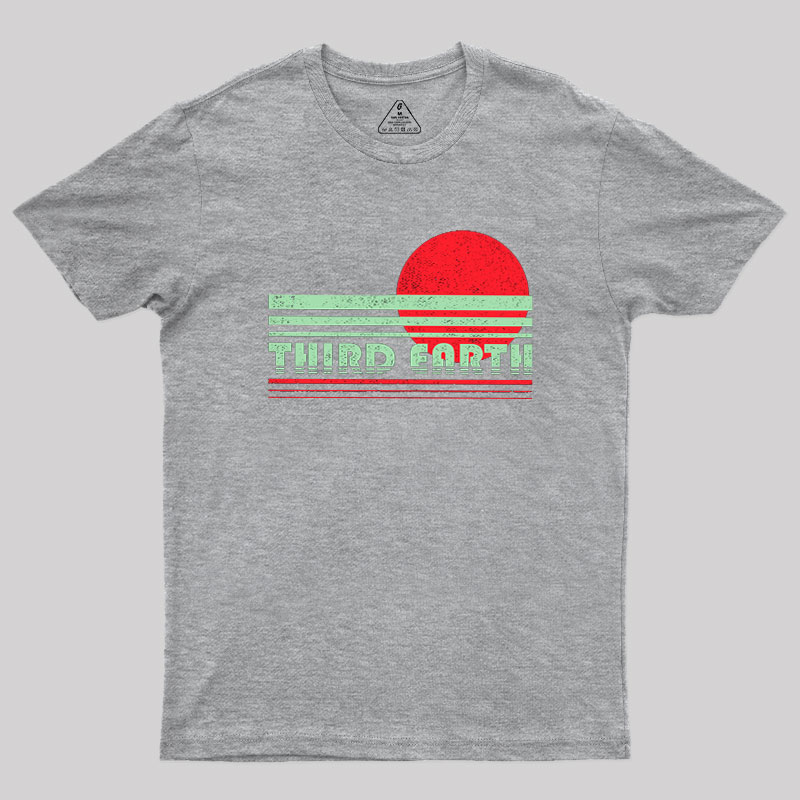 Third Earth Retro Fantasy Sunset Geek T-Shirt