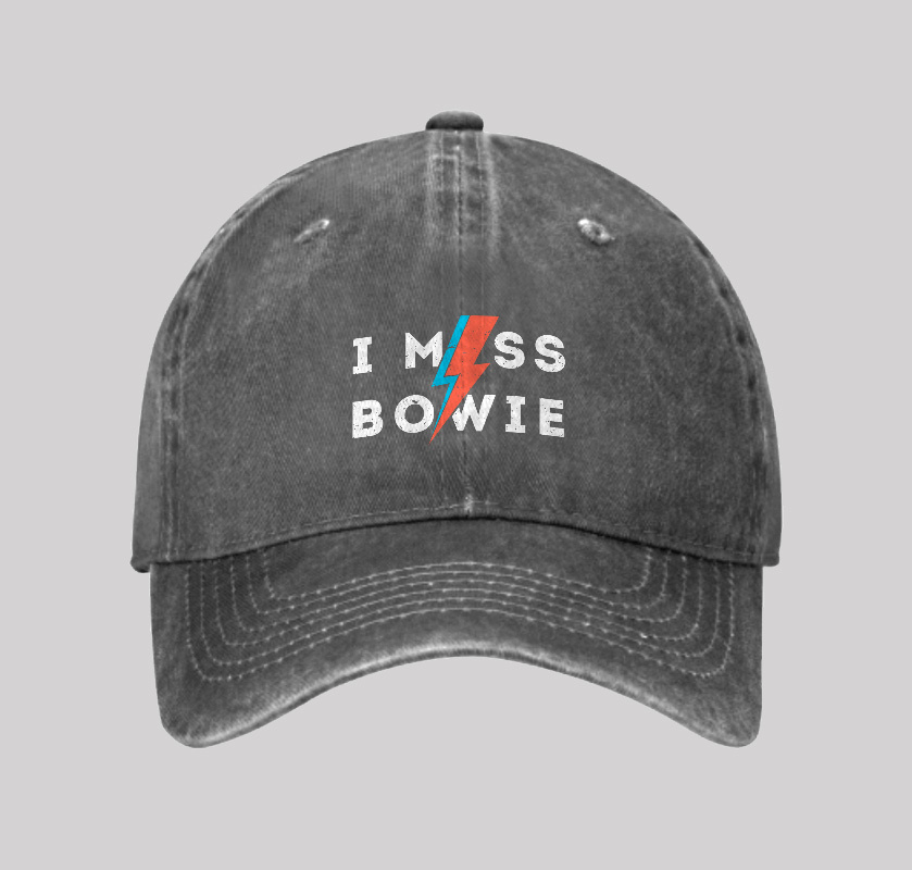 I Miss Bowie Washed Vintage Baseball Cap