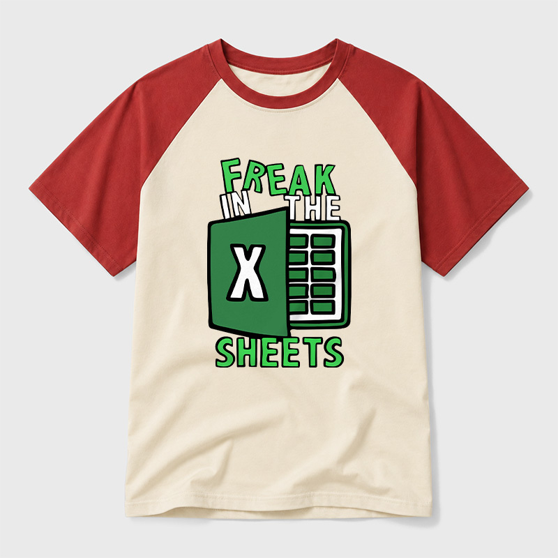 Freak In The Sheets Geek Retro Raglan T-Shirt