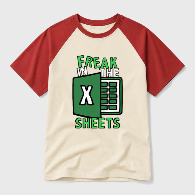 Freak In The Sheets Geek Retro Raglan T-Shirt