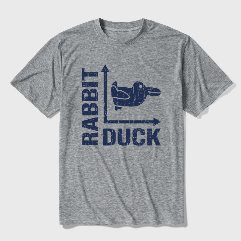 Rabbit or Duck Funny Ultra Soft Heather Tee