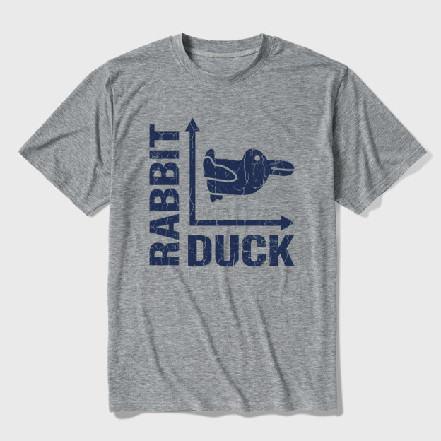 Rabbit or Duck Funny Ultra Soft Heather Tee