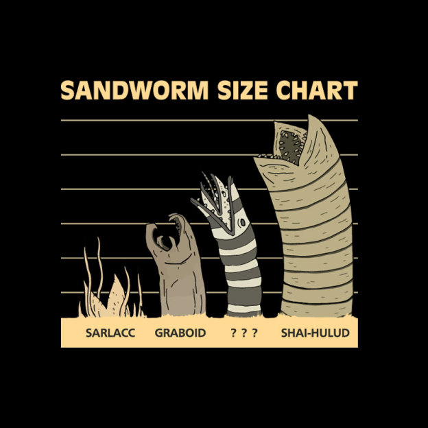 Sandworm Size Chart Geek T-Shirt