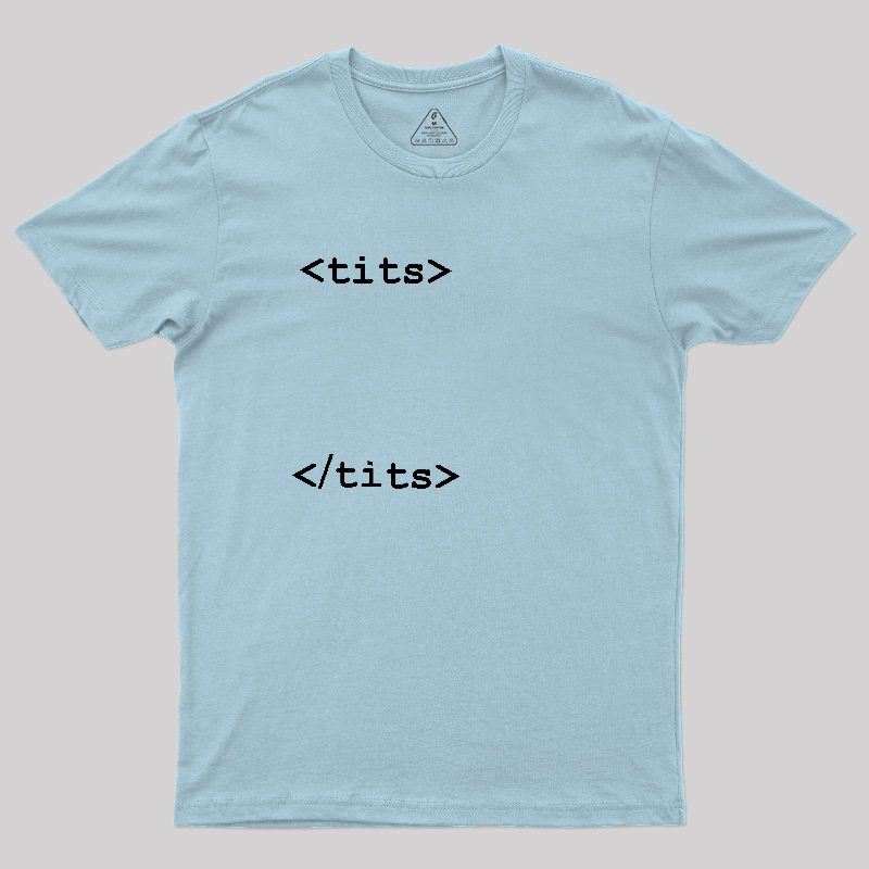 HTML Boobs Tag Geek T-Shirt