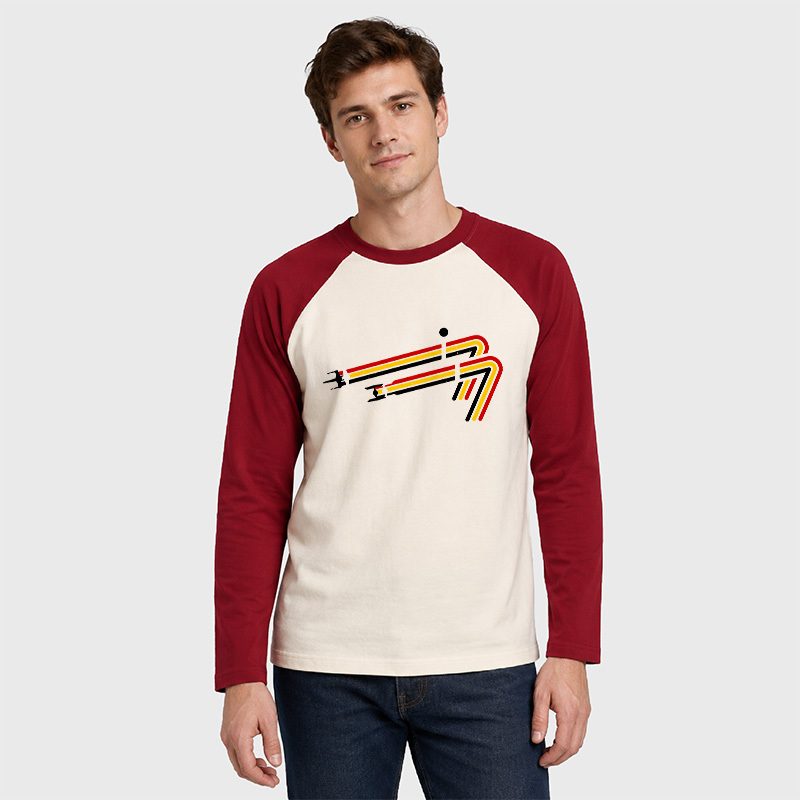 Scifi 77 Geek Retro Raglan Long-Sleeve Tee
