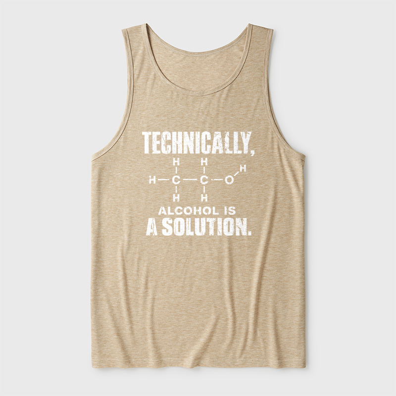 Technically Alcohol Is A Solution Ultra Soft Heather Tank