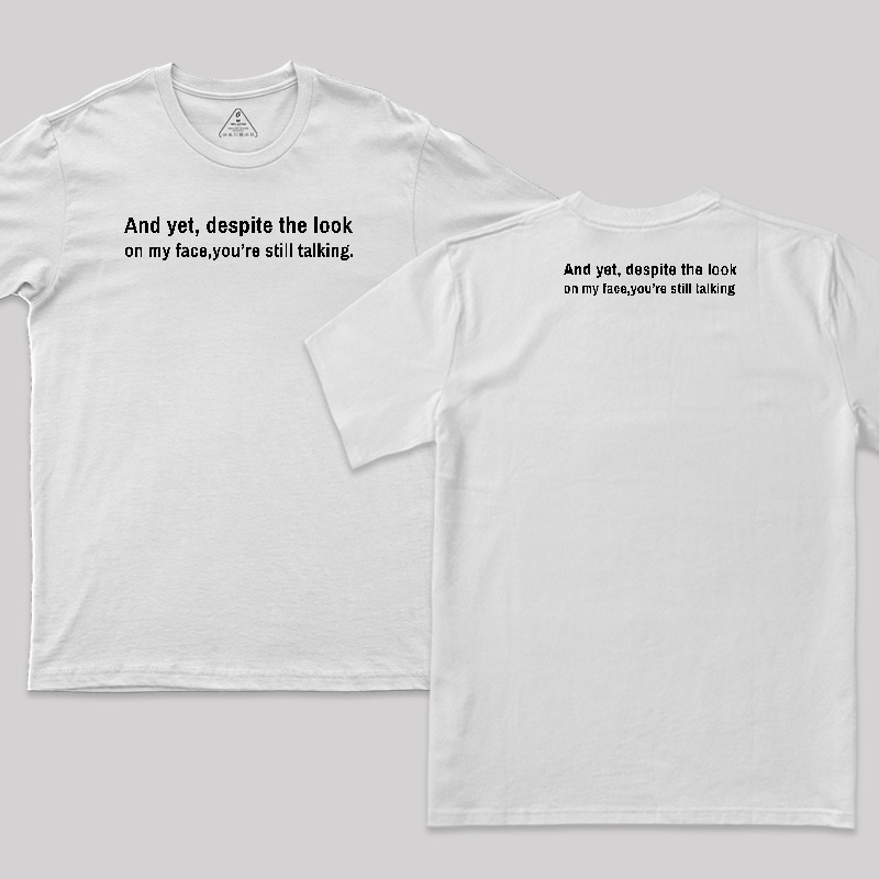 Funny Words Front and Back Printed T-Shirt
