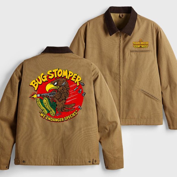 Bug Stomper Alien Geek Canvas Work Jackets