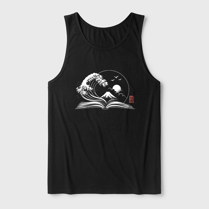 The Great Wave of Knowledge Ultra Soft Heather Tank