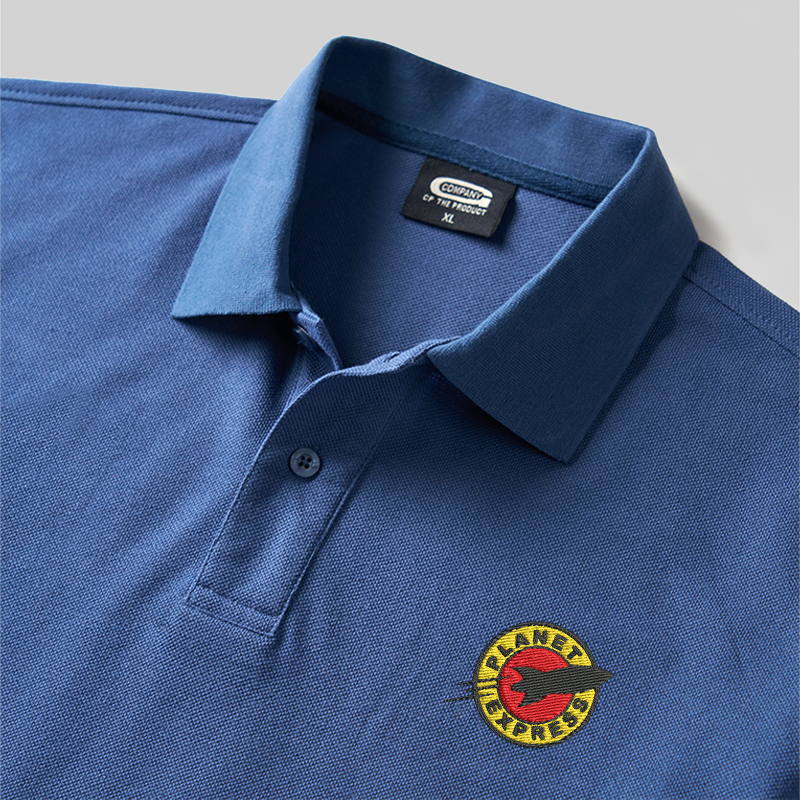 Planet Express Geek Embroidered Polo Shirts