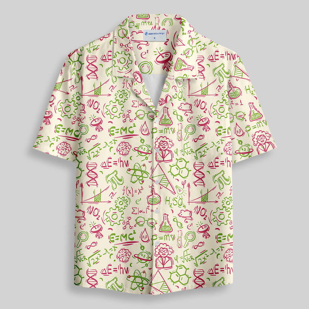 Geeksoutfit Science Symbols Button Up Pocket Shirt for Sale