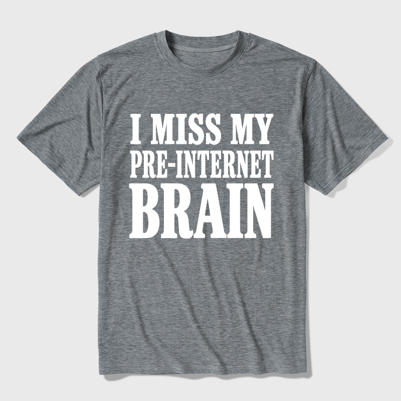 I Miss My Pre-Internet Brain Ultra Soft Heather Tees
