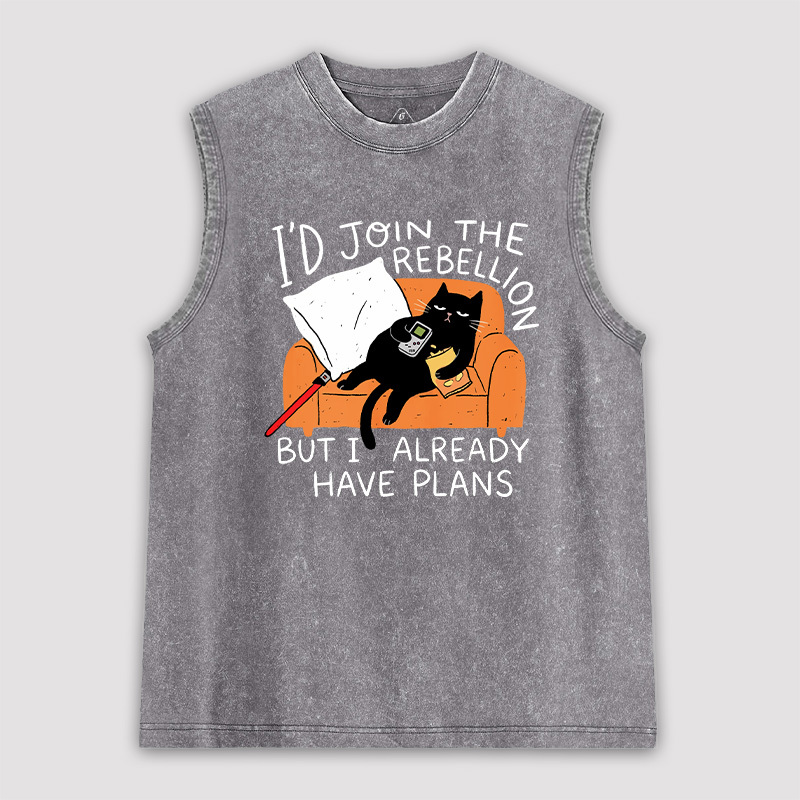 Rebellion On The Couch Unisex Washed Tank