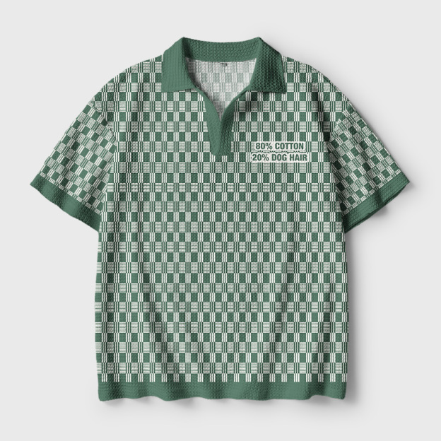 80 Cotton 20 Hair Geek Crochet Polo Shirt