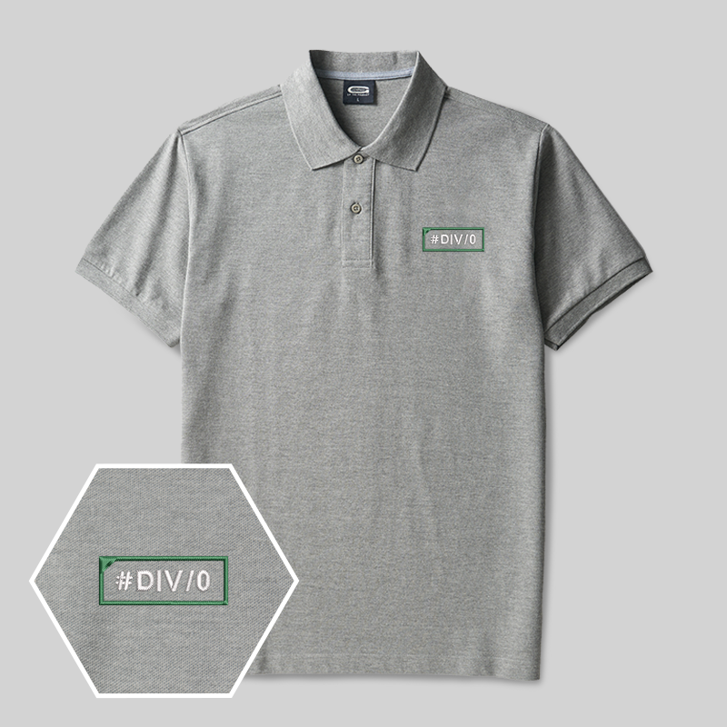 #DIV.0 Geek Embroidered Polo Shirts