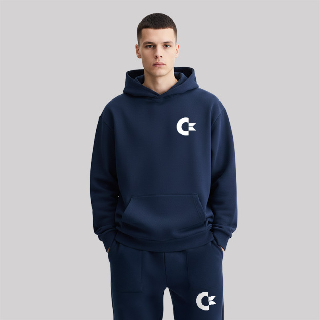 Commodore 64 White Front and Back Printed Geek Fleece Hoodie Set