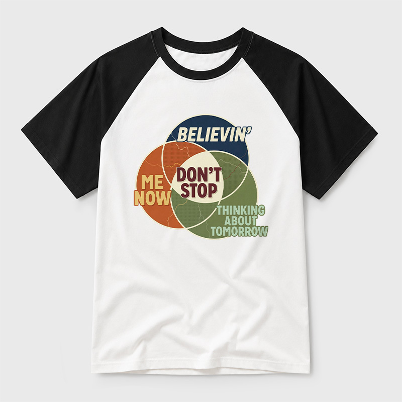 Dont Stop Diagram Geek Retro Raglan T-Shirt