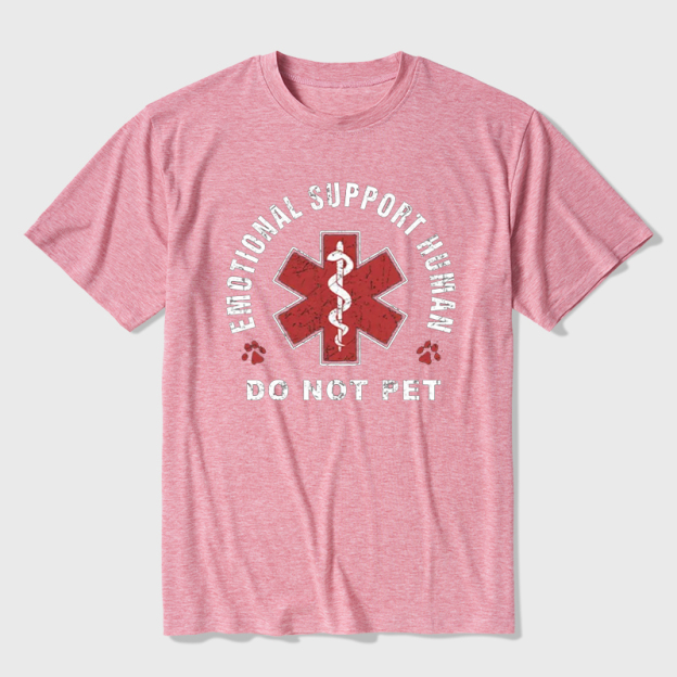 Emotional Support Human Ultra Soft Heather Tee
