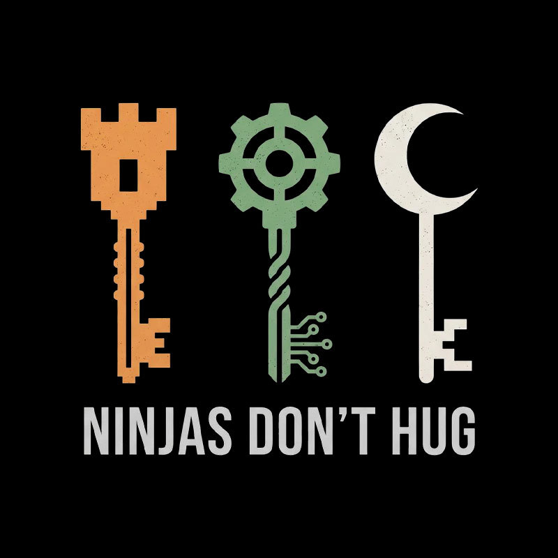 Ninjas Don't Hug Geek T-Shirt