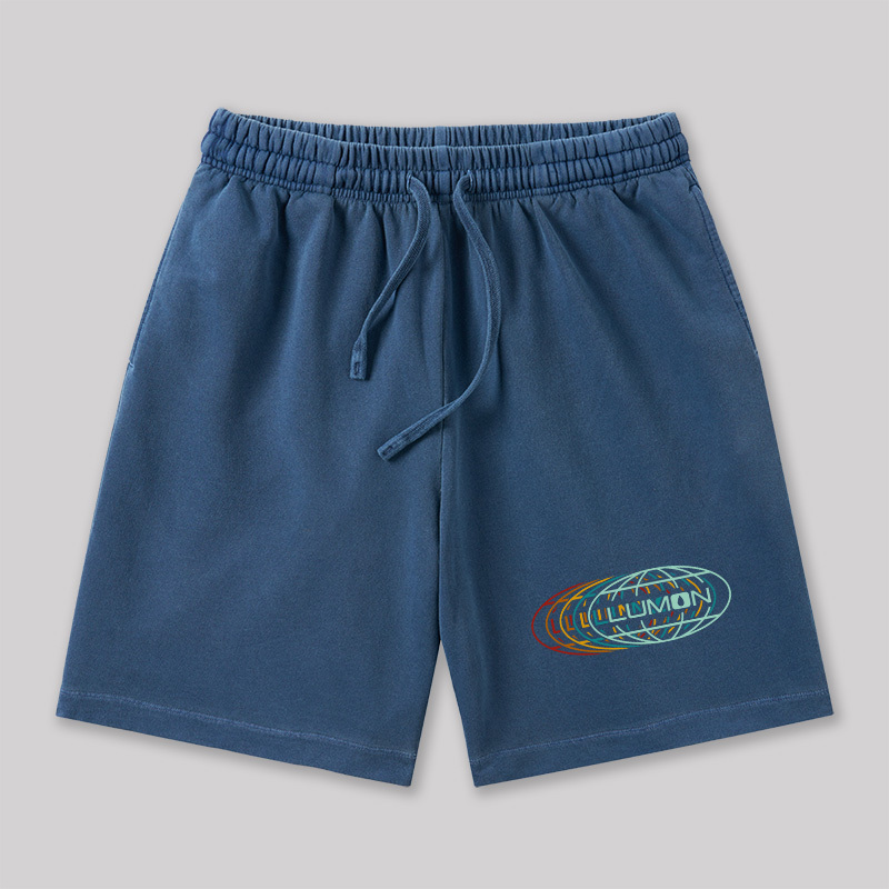 Retro Industry Geeky Washed Shorts