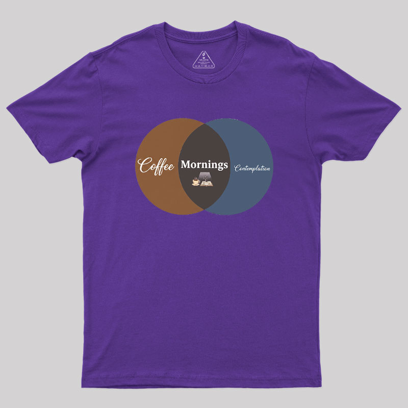 Coffee & Contemplation Venn Diagram Geek T-Shirt