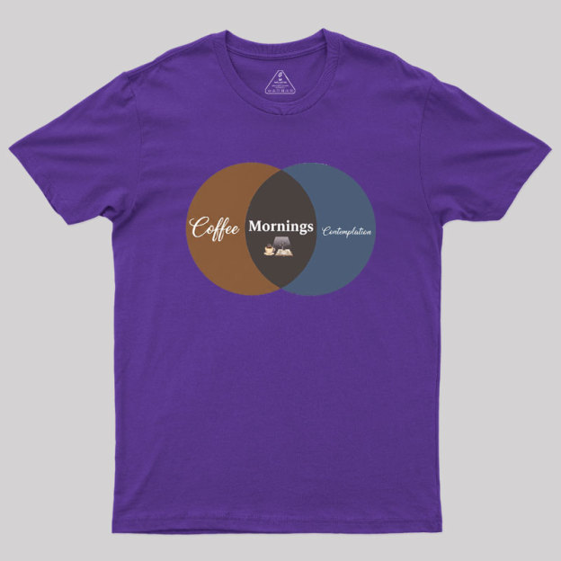Coffee & Contemplation Venn Diagram Geek T-Shirt