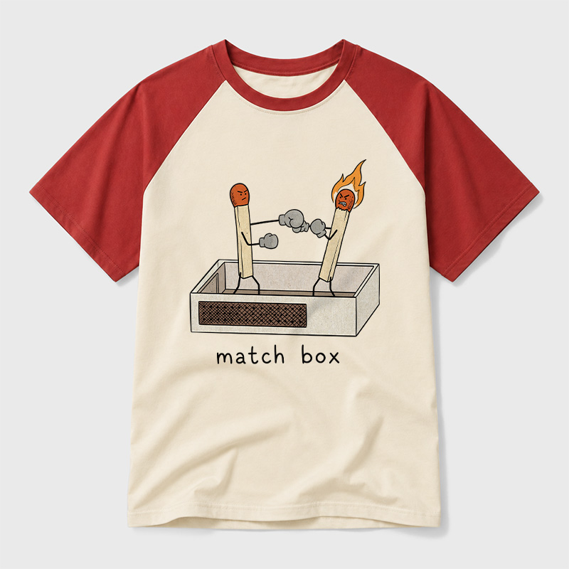 Funny Matchbox Geek Retro Raglan T-Shirt