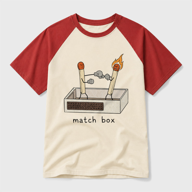 Funny Matchbox Geek Retro Raglan T-Shirt