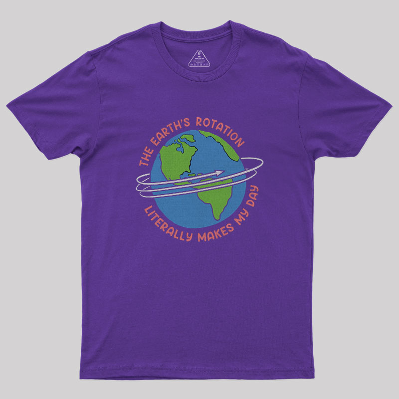 The Earth’S Rotation Literally Makes My Day Geek T-Shirt