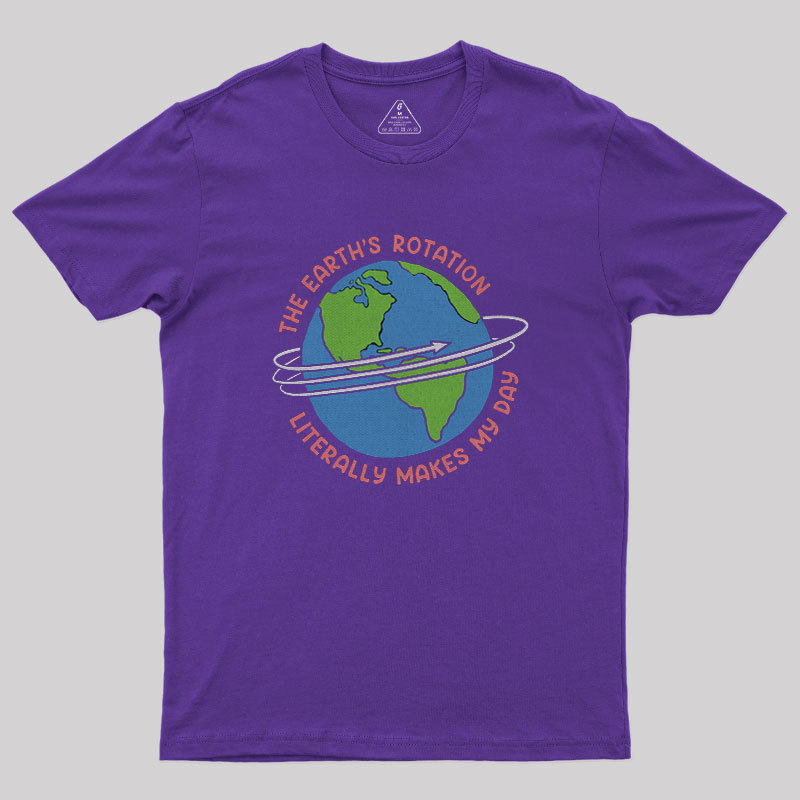 The Earth’S Rotation Literally Makes My Day Geek T-Shirt