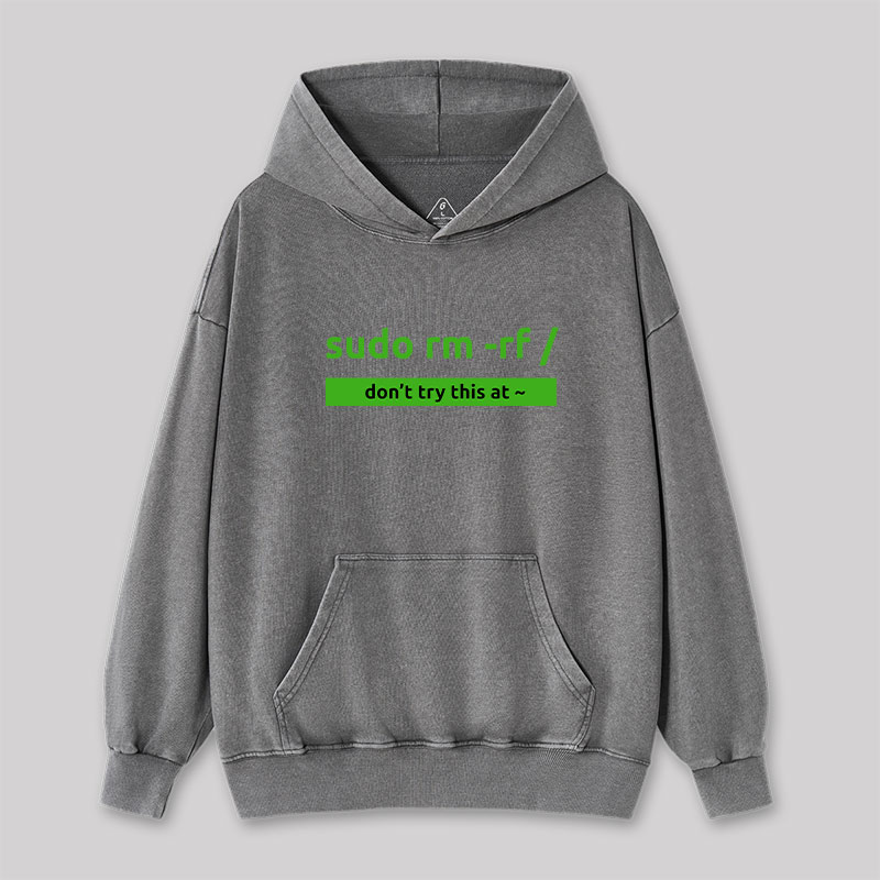 Sudo Linux Programming Command Washed Hoodie