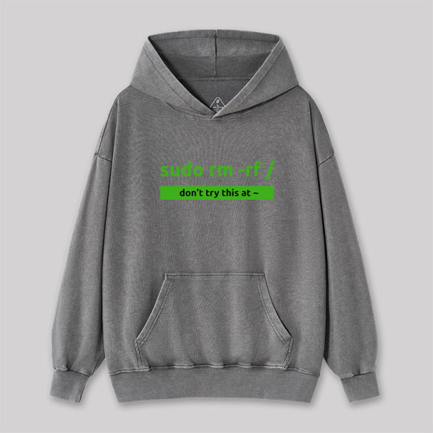 Sudo Linux Programming Command Washed Hoodie