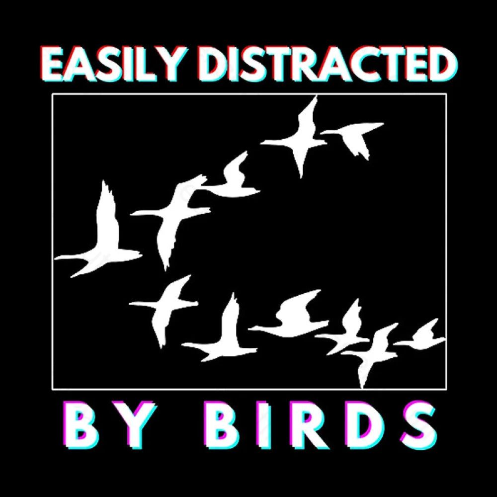 Easily Distracted By Birds Geek T-Shirt