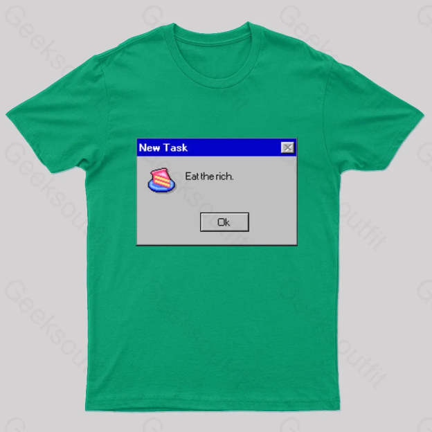Eat The Rich Geek T-Shirt Green / S