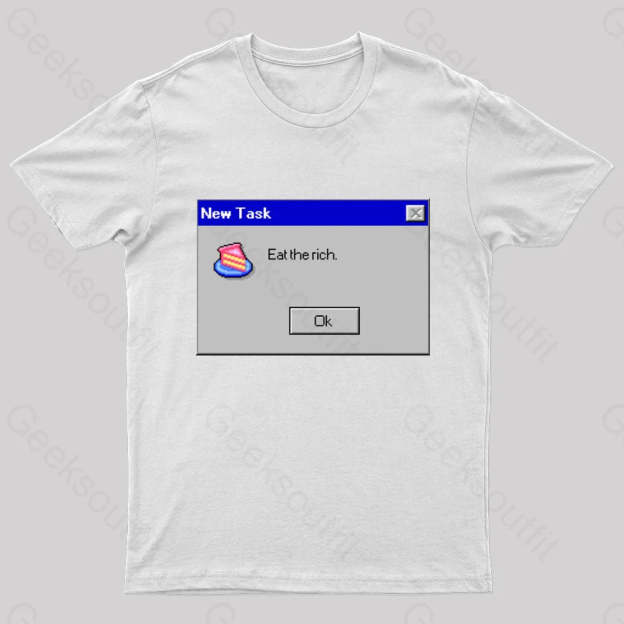 Eat The Rich Geek T-Shirt White / S
