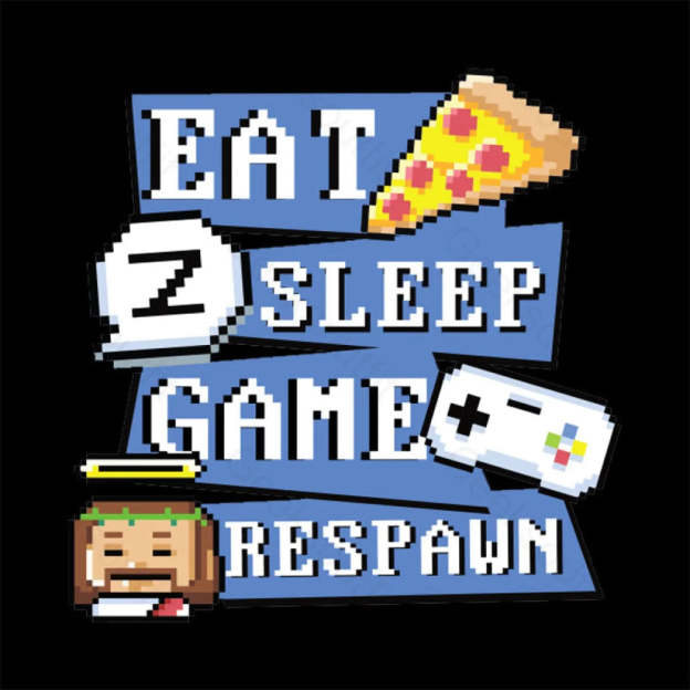 Eats Sleep Game Respawn Geek T-Shirt