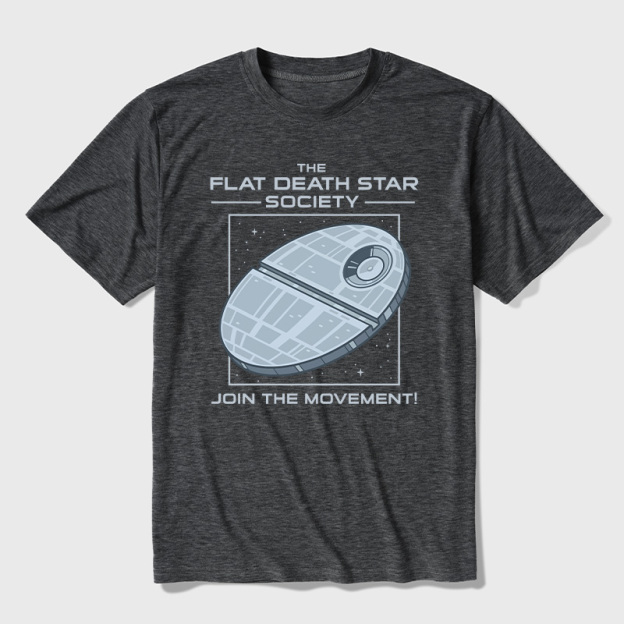 The Flat Death Star Society Ultra Soft Heather Tee