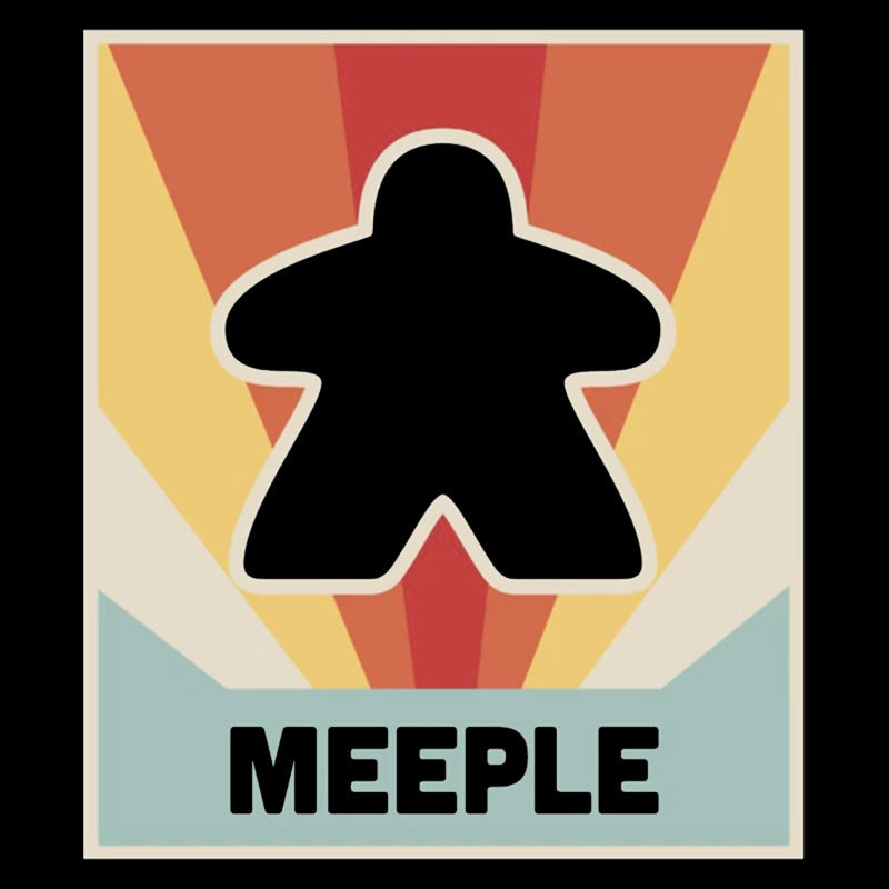 Vintage MEEPLE Boardgame Geek T-Shirt