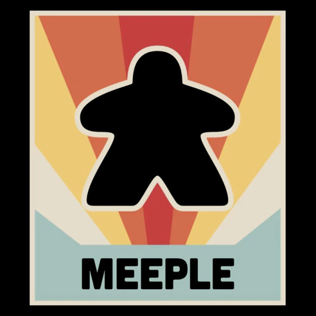 Vintage MEEPLE Boardgame Geek T-Shirt