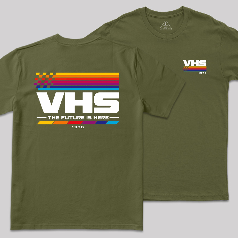 VHS The Future Is Here Front and Back Printed Geek T-Shirt