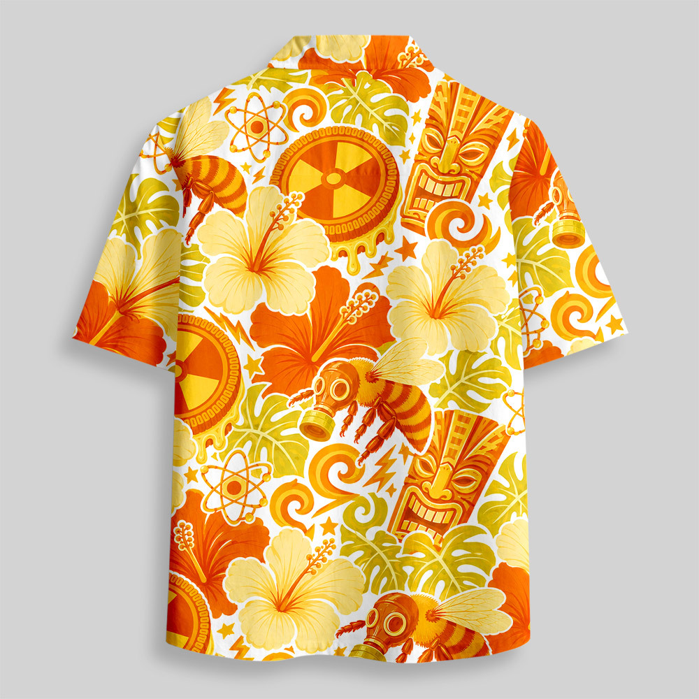 Rad-Beech Hawaiian Button Up Pocket Shirt