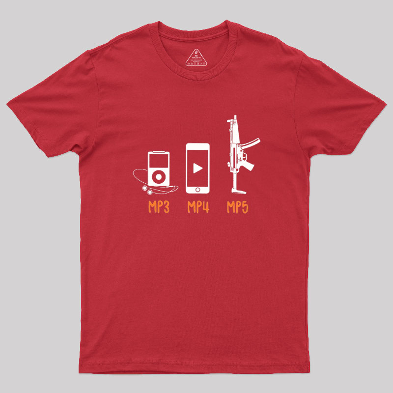 MP3 MP4 MP5 Geek T-Shirt