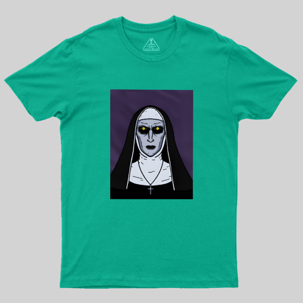 Macabre Nun Dark Horror Cartoon Geek T-Shirt