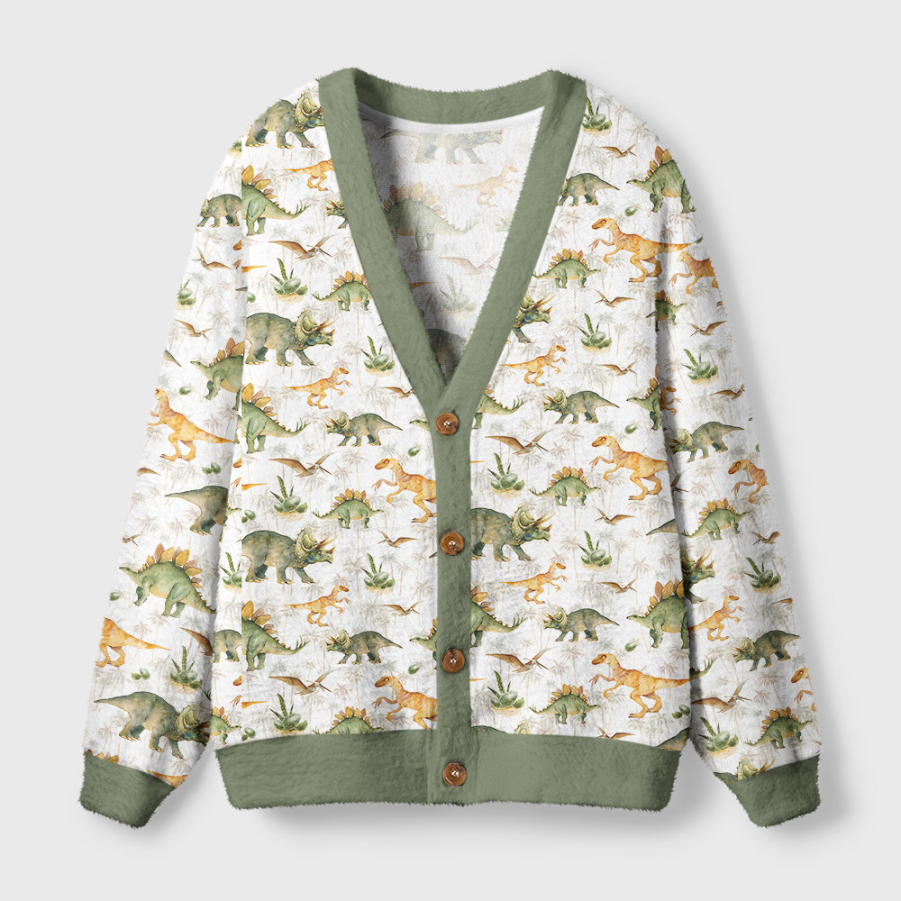 Ancient Dinosaurs Geek Ugly Cardigan Sweaters