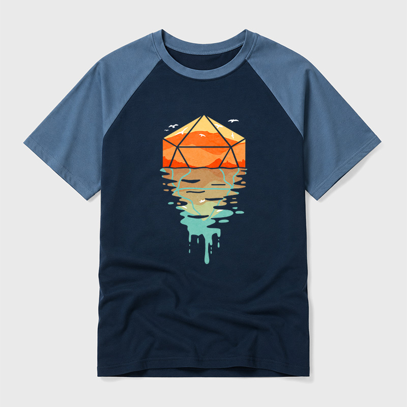 DnD Dungeons & Dragons Geek Retro Raglan T-Shirt
