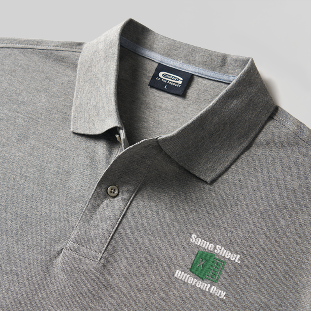 Same Sheet Different Day Geek Embroidered Polo Shirts