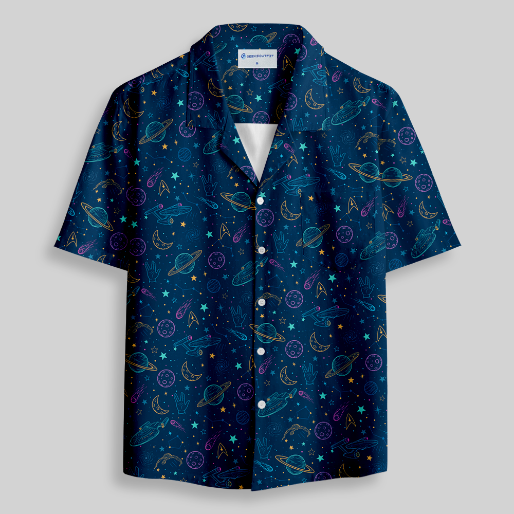 Geeksoutfit Galactic Fleet Button Up Pocket Shirt for Sale