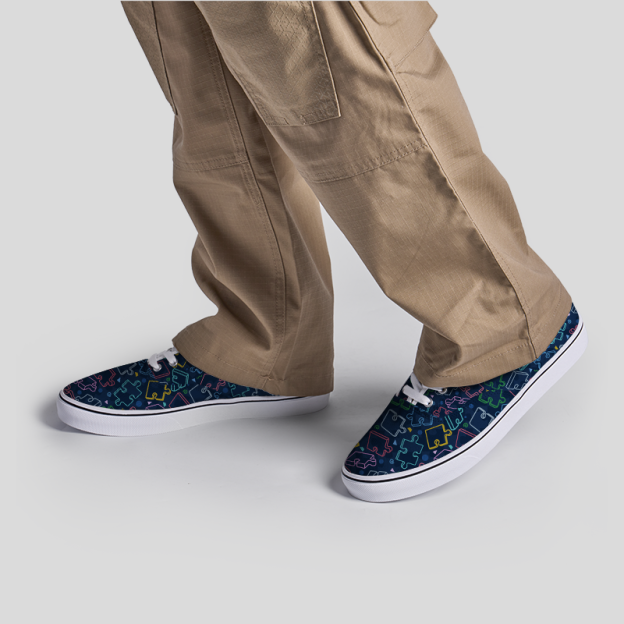 Neon Pieces Geek Canvas Shoes