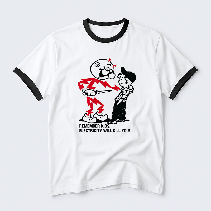 Remember Kids Geek Retro Ringer T-Shirt