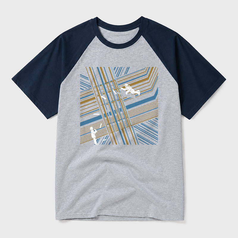 Library of Time Geek Retro Raglan T-Shirt